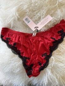AGENT PROVOCATEUR MOLLY Red Silk Brief NWT Size 5 RARE