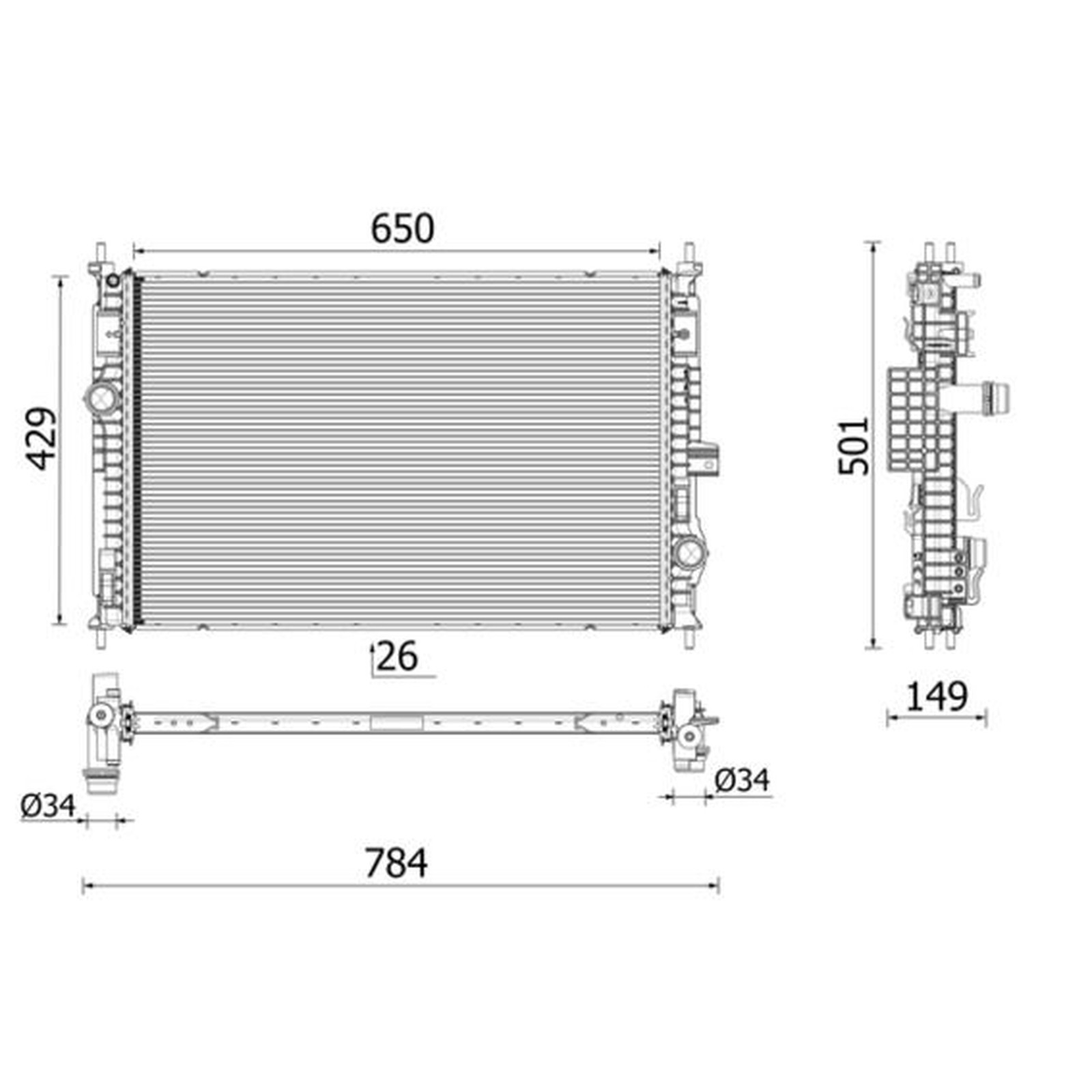 Mahle Radiator - CR2710000P - Efficient Cooling for Optimal Performance