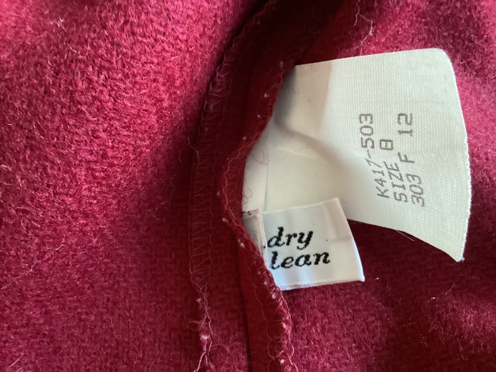 Pendleton Vintage  Wool Cropped Jacket Burgundy T… - image 9