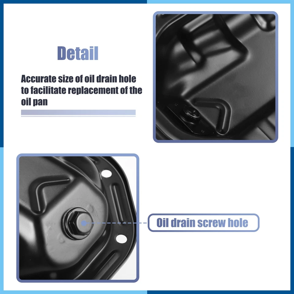 Substituição da bandeja de óleo do motor nº 11110AL810 compatível com Infiniti FX35 2003-2008 preto - Imagem 4 de 4