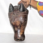 Antique Wooden Holy Cow Nandi Head Bust Figurine Hanging Hand Crafted Original