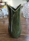 McCoy Floraline Glossy Green Vase Shape 588 Vintage Preowned 8.5 Inches Tall