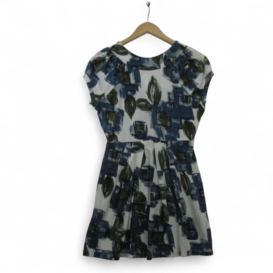 Weekend Max Mari Top Large Blue Silk Cotton Womenswear Short Sleeve Preloved - Image 2 of 4