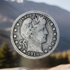 1914 P BARBER QUARTER DOLLAR - US COLLECTIBLE COIN 90% SILVER