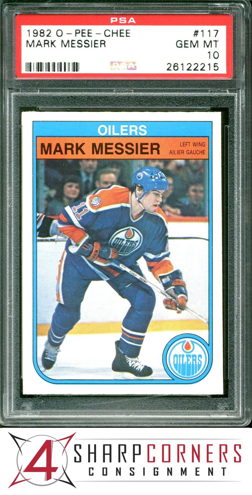 1982 O-PEE-CHEE #117 MARK MESSIER OILERS HOF PSA 10