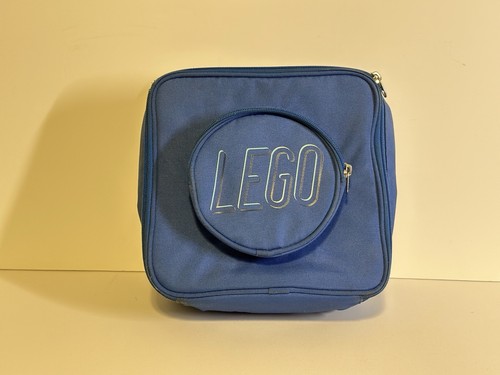 Lego Brick Blue Lunch Bag Box Insulated Travel Cooler Zip Closure