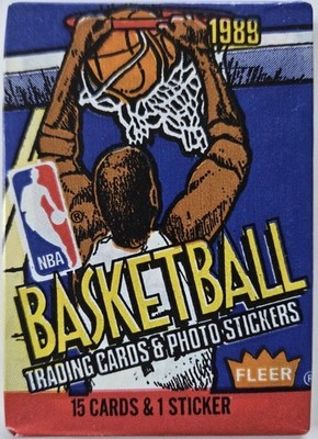   1989 Fleer Basketball Wax Pack Sealed 15 Cards Jordan/Magic/Bird  