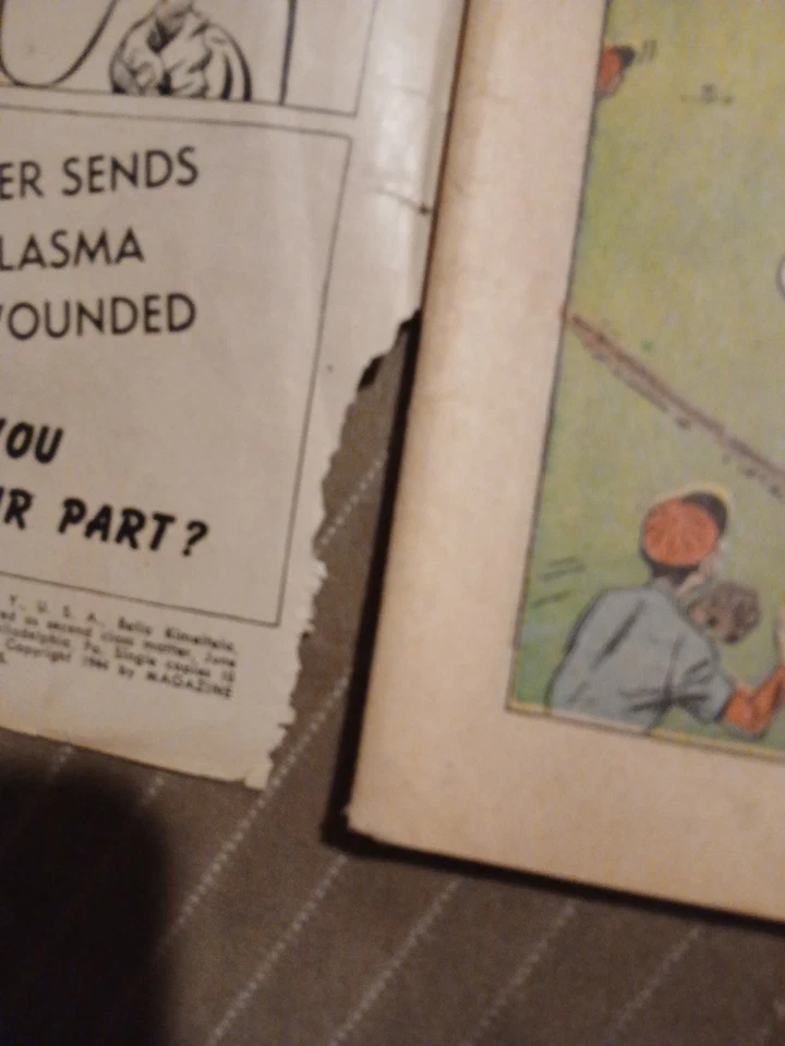 The Daredevil #25 Segunda Guerra Mundial Edad de Oro 1944 ¡CUBIERTA DE BÉISBOL! LEV GLEASON Superhéroe Foto 4 de 4