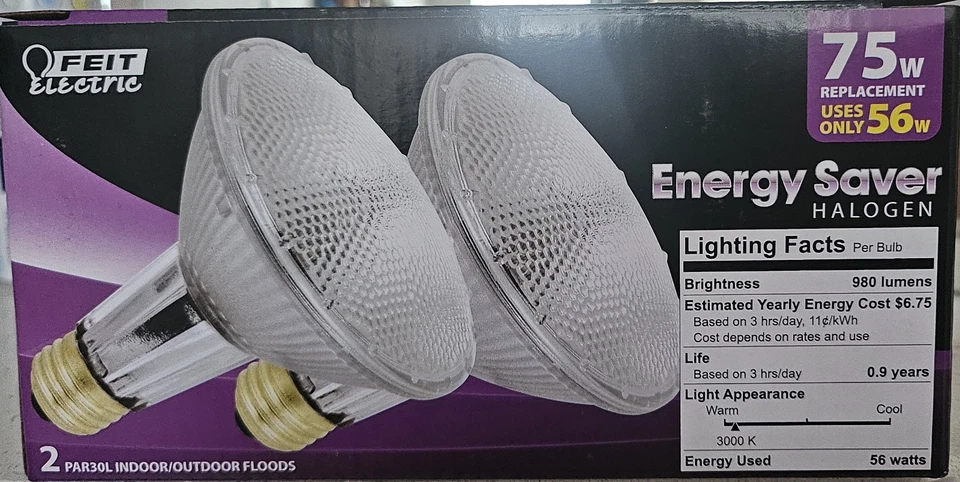 Feit Electric 55PAR30/L/QFL/ES/2 56-watt 2-pack Equivalent To 75 Watt - Image 3 of 4