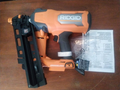 #ad Ridgid 18V Brushless 21° 3 1 2 in Framing Nailer Tool Only Model R09894B $248.00