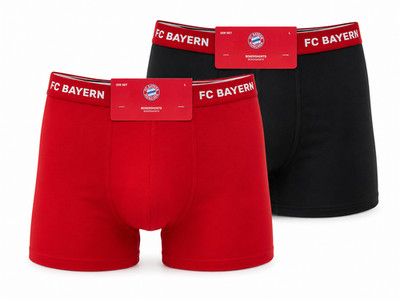 FC Bayern München Boxershorts rot/schwarz 2er Set