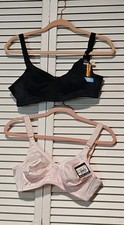 NWT Bali 2 Size 38B Double Support Wireless Bra w/Side Boning Pink Black 3820