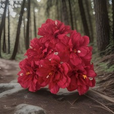 Set Of 6 Mexican Crep  Paper Flowers. 6   diameter approximately.