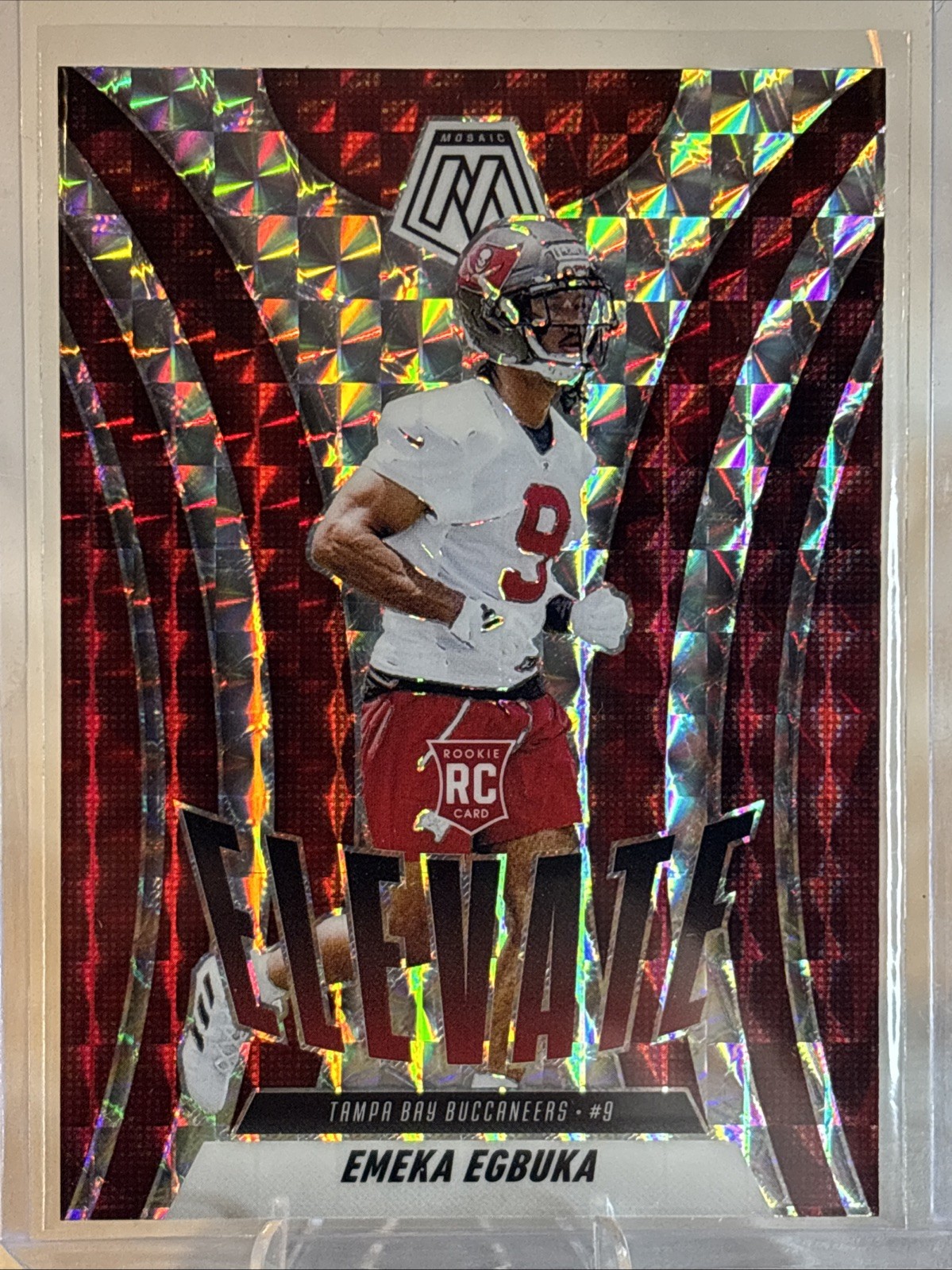2025 Panini Mosaic EMEKA EGBUKA #2 RC Rookie Elevate Silver Mosaic - Buccaneers
