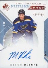 2018-19 Upper Deck SP Authentic Mitch Reinke #184 Autographed Future Watch /999