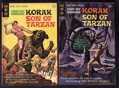 Korak, Son of Tarzan #25, 26, 28, 30, 41, 44 - Lot of 6- Avg F/VF Gold Key 1968+