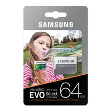 BRAND NEW SAMSUNG EVO Select 64GB MicroSDXC Memory Card MB-Me64ga/am