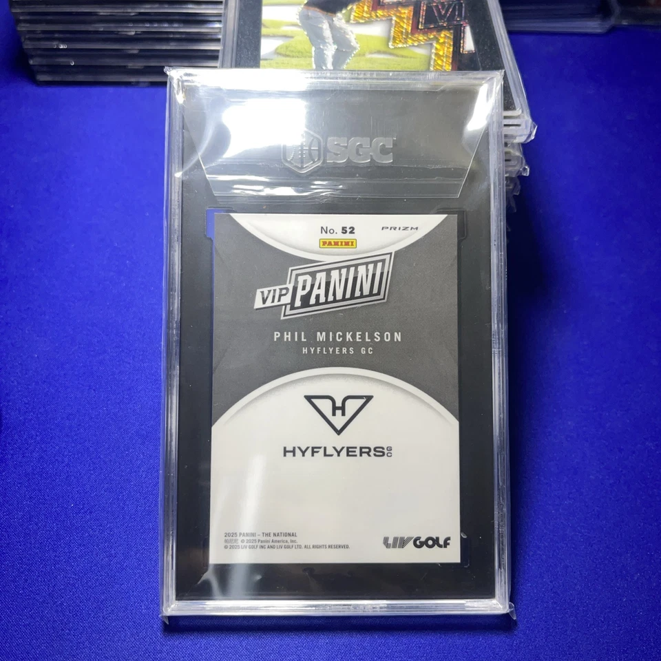 PHIL MICKELSON 2025 PANINI THE NATIONAL VIP GOLD LIV GOLF ZEBRA SSP #52 SGC10 Foto 2 de 2