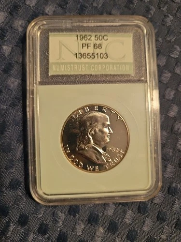 1962 Franklin Half Dollar Proof .50c NTC PF 68 90% Silver