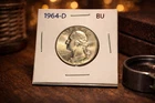 1964-D Washington Quarter – 90% Silver – Brilliant Uncirculated (BU)