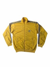 Vintage Adidas 90s Firebird Yellow Track Jacket Size XS/S, RARE Trefoil Y2K Top