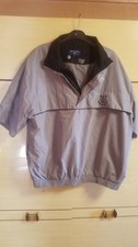 New FLEETWOOD GOLF CLUB Murraygolf M Silver Blk trim Short Sleeve Zip Pullover