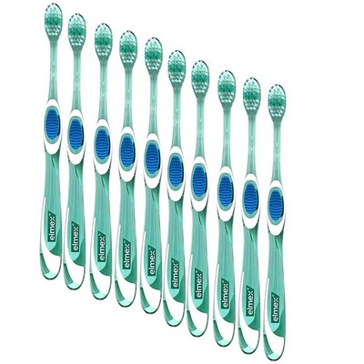 10x Elmex Sensitive Professional Zahnbürste extra weiche X Kopf Borsten