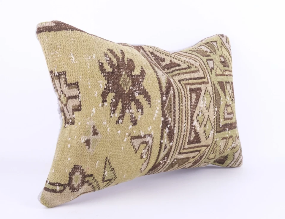 Rug Design Pillow Cover,Turkish Anatolian Design Cushion Case,Decorative Pillow - Image 3 of 4