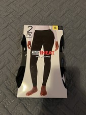32 Degrees Heat 2 Pack Women s Base Layer Pant Small Black