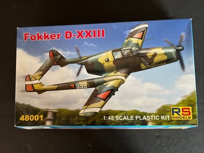 FOKKER D-XXIII 1:48 RS Models 48001. New Open Box