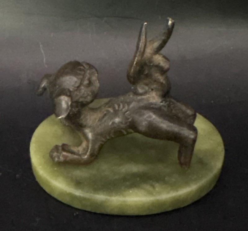 Antique Miniature Chinese Chimera  Guardian Bronze 1.5”