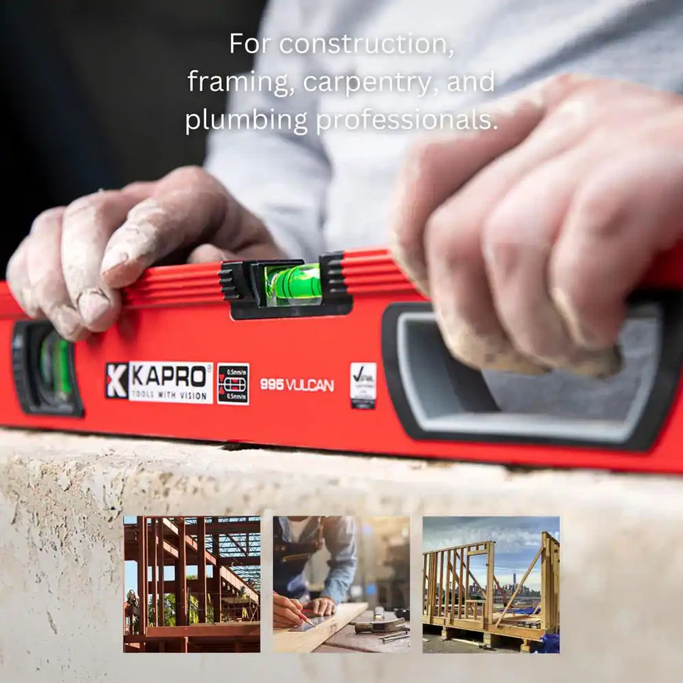 72 In. Vulcan Magnetic Box Level with Magnified Vials and Plumb Site - Image 3 of 4