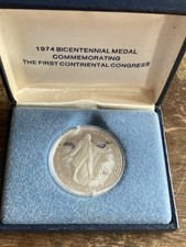 1974 American Revolution Bicentennial Medal John Adams 0.925 Sterling Silver
