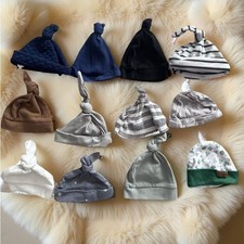 Infant Hat Bundle Various Set of 12 Adjustable Tie Tops Carters and others
