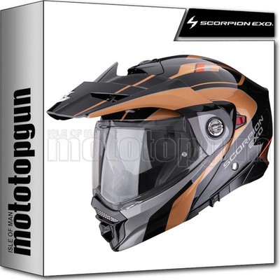 SCORPION FULL FACE MOTORCYCLE HELMET ADX-2 KAMPS BLACK COPPER M