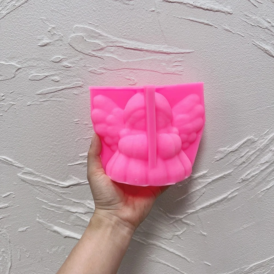 Molde de silicona de yeso para rezar bebé ángel cera de soja resina decoración casera molde artesanal Foto 3 de 4