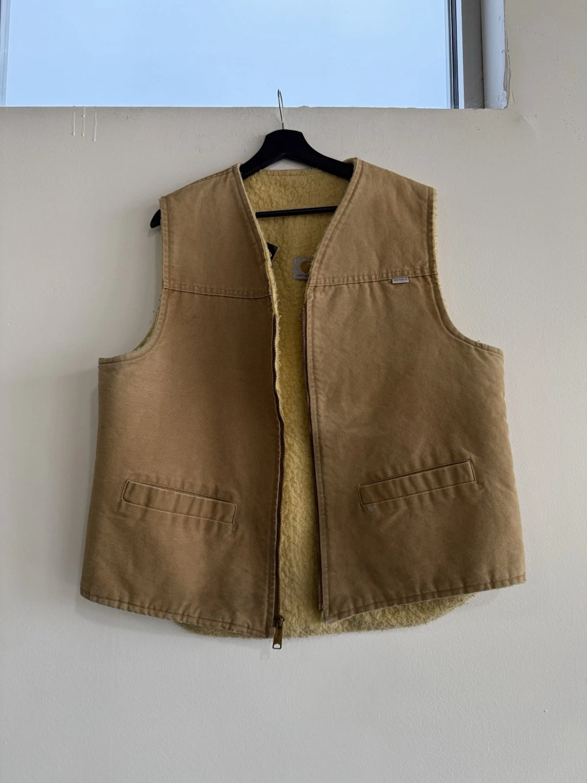 Size L - Vintage 90s Carhartt Men’s Vintage 6SV Sherpa Lined Vest