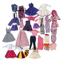 vtg Barbie clothes lot shirt jacket purse skirt shorts dress swim pink lace girl