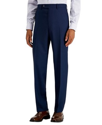 knee length dresses for ladies Nautica Mens Modern fit Dress Pants 40 / 32 Navy Blue Solid Linen