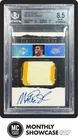 MAGIC JOHNSON BGS 8.5 2003-04 UD EXQUISITE COLL LIMITED LOGOS GU PATCH AUTO /75