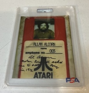 Allan Alcorn Atari #3 Employee PSA/DNA Authenticated Autographed Signed 8 Print