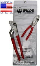 Wilde Tool 2pc Plier Set Combination Slip Joint Tongue & Groove MADE IN USA