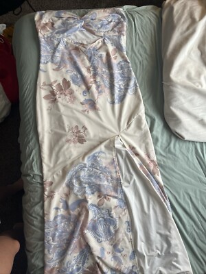 lace top maxi dress Something Blue Lace Maxi Dress M