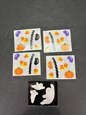VTG Mrs Grossman 1994 Ghost Halloween Candy Stickers Jelly Bean Pumpkins 5 Sheet