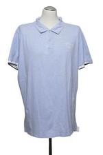 Camp David Herren Poloshirt Polohemd 3XL blau hellblau meliert Knopf Baumwolle