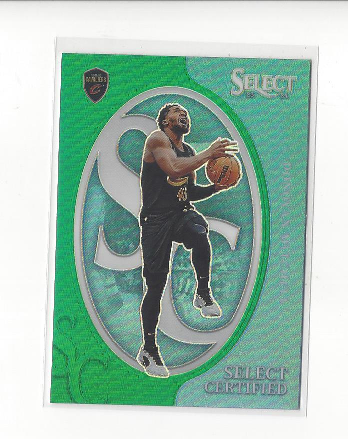 2023-24 Select Select Certified Green Prizms #14 Donovan Mitchell Cavaliers