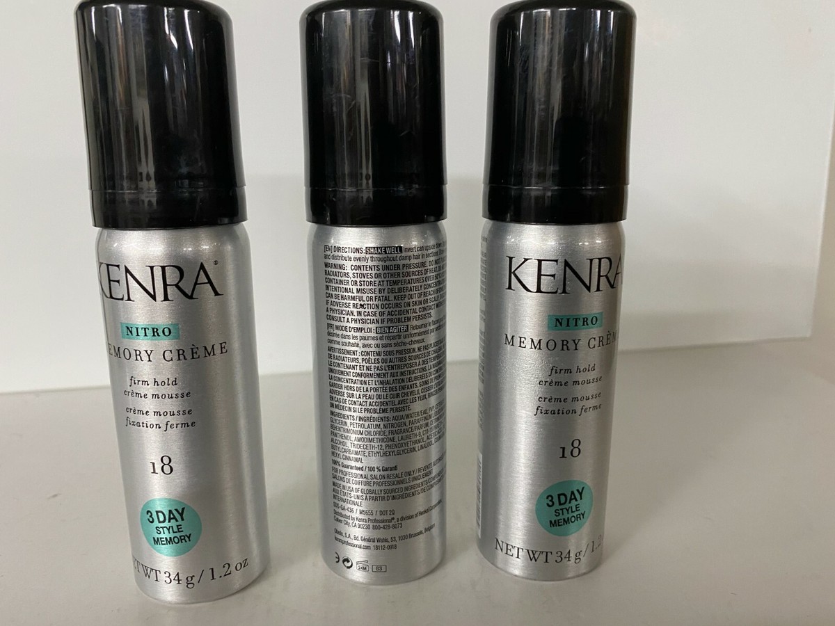 3 X KENRA NITRO MEMORY CREME #18 1.2 OZ TRAVEL SIZE | eBay