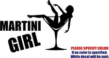 Vinyl Decal Sticker - Martini Girl Car Truck Bumper Window Laptop JDM Fun 12"