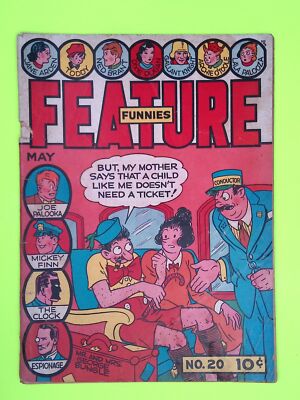 Feature Funnies #20 1939 Quality Comics Group Low Grade Comic Book A71-7