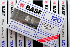 BASF Chrome Extra II 120 High Position Blank Audio Cassette - Germany 1988